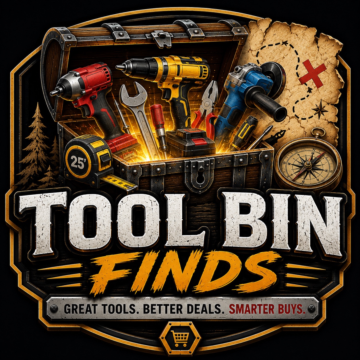 Tool Bin Finds treasure chest filled with tools